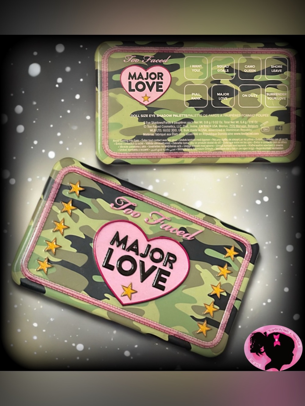 Too Faced "Major Love" Limited Eyeshadow Camo Tin Palette -8 Colors⬇️Listed